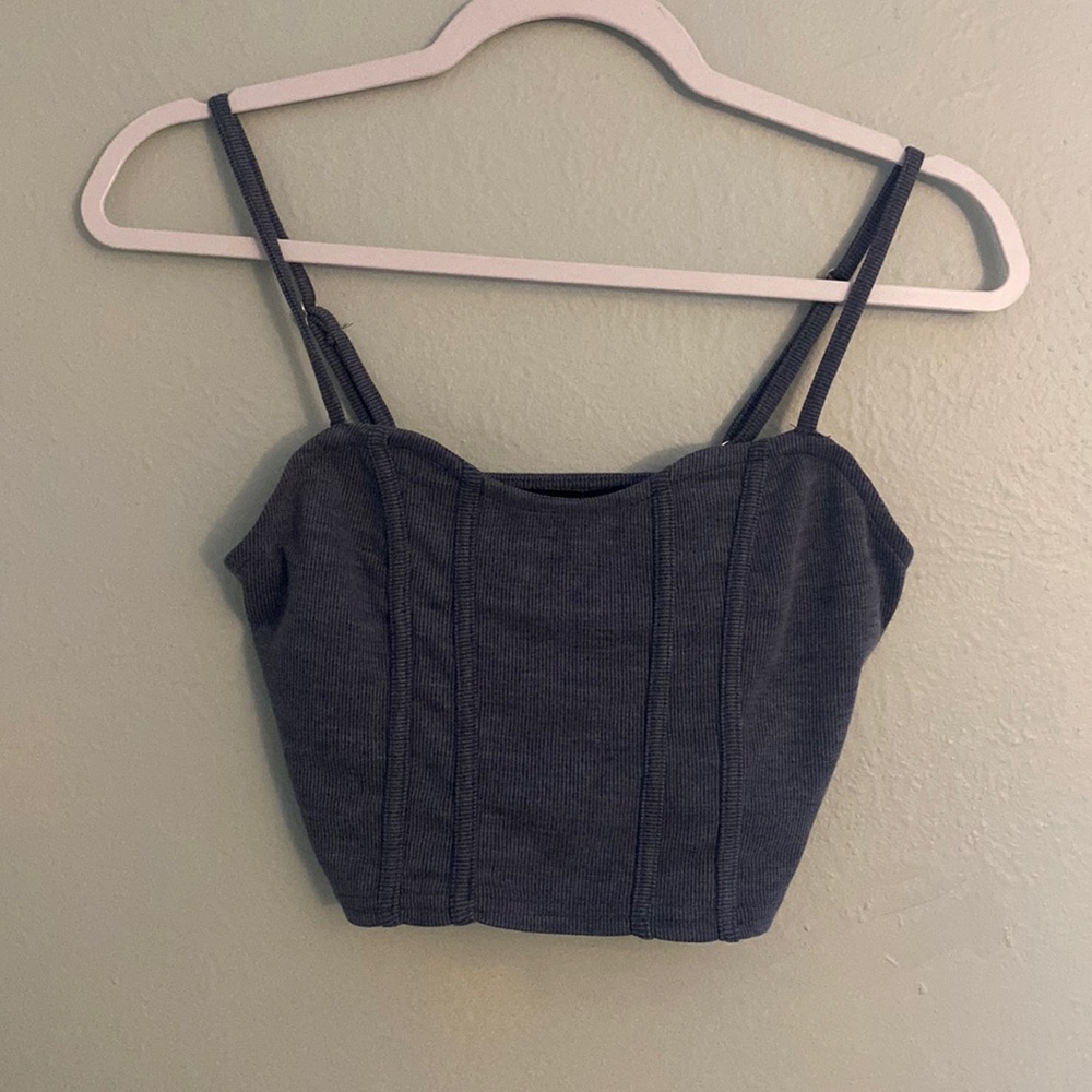 Blue, crop top, size S